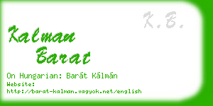 kalman barat business card